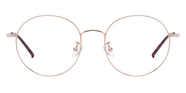 Bravo Round Prescription Glasses - Rose Gold