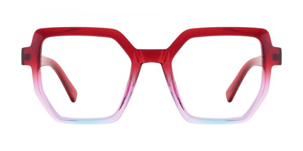 Tracy Geometric Prescription Glasses - Red