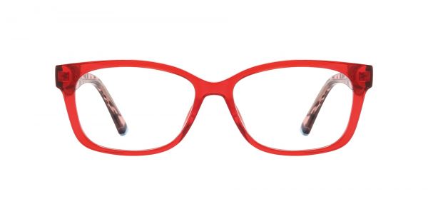 Spicer Rectangle Prescription Glasses - Red