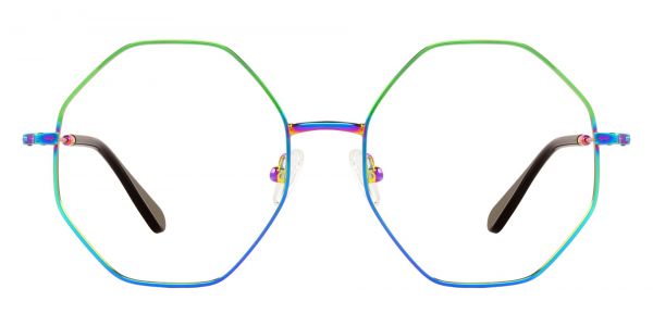 Caswell Geometric Prescription Glasses - Two-tone/Multi Color