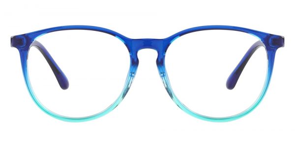Maple Oversized Round Prescription Glasses - Blue