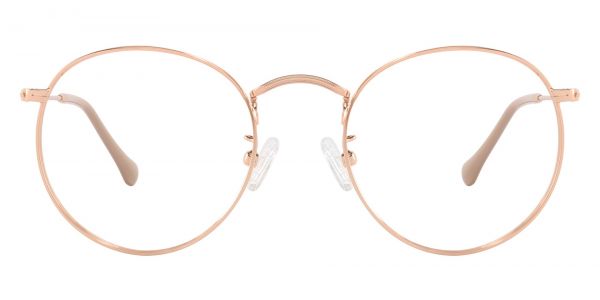 Mouad Round Prescription Glasses - Rose Gold