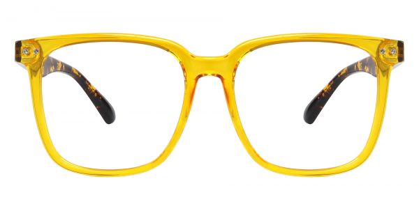 Peabody Square Prescription Glasses - Yellow