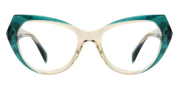 Hazel Cat Eye Prescription Glasses - Green