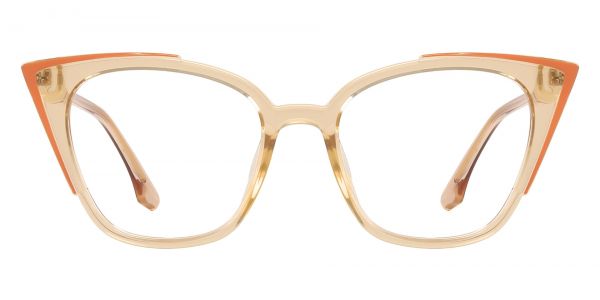 Lindey Cat Eye Prescription Glasses - Orange