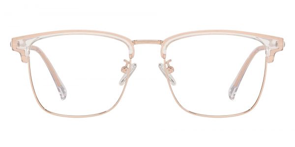 Jey Browline Prescription Glasses - Rose Gold